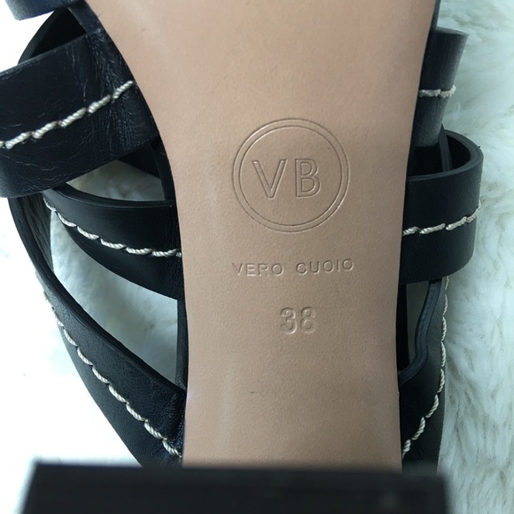 Veronica Beard Womens Black Leather Strappy Sandals Size 38 - Picture 13 of 13
